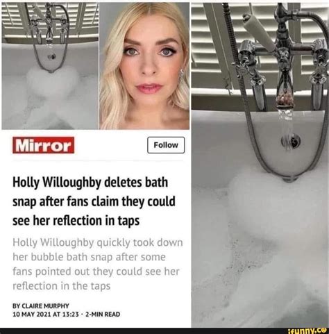 her reflection holly willoughby bath picture|Holly Willoughby deletes bubble bath snap after fans warned the。